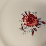 Set of 4 old flat plates from the earthenware factories of St Amand