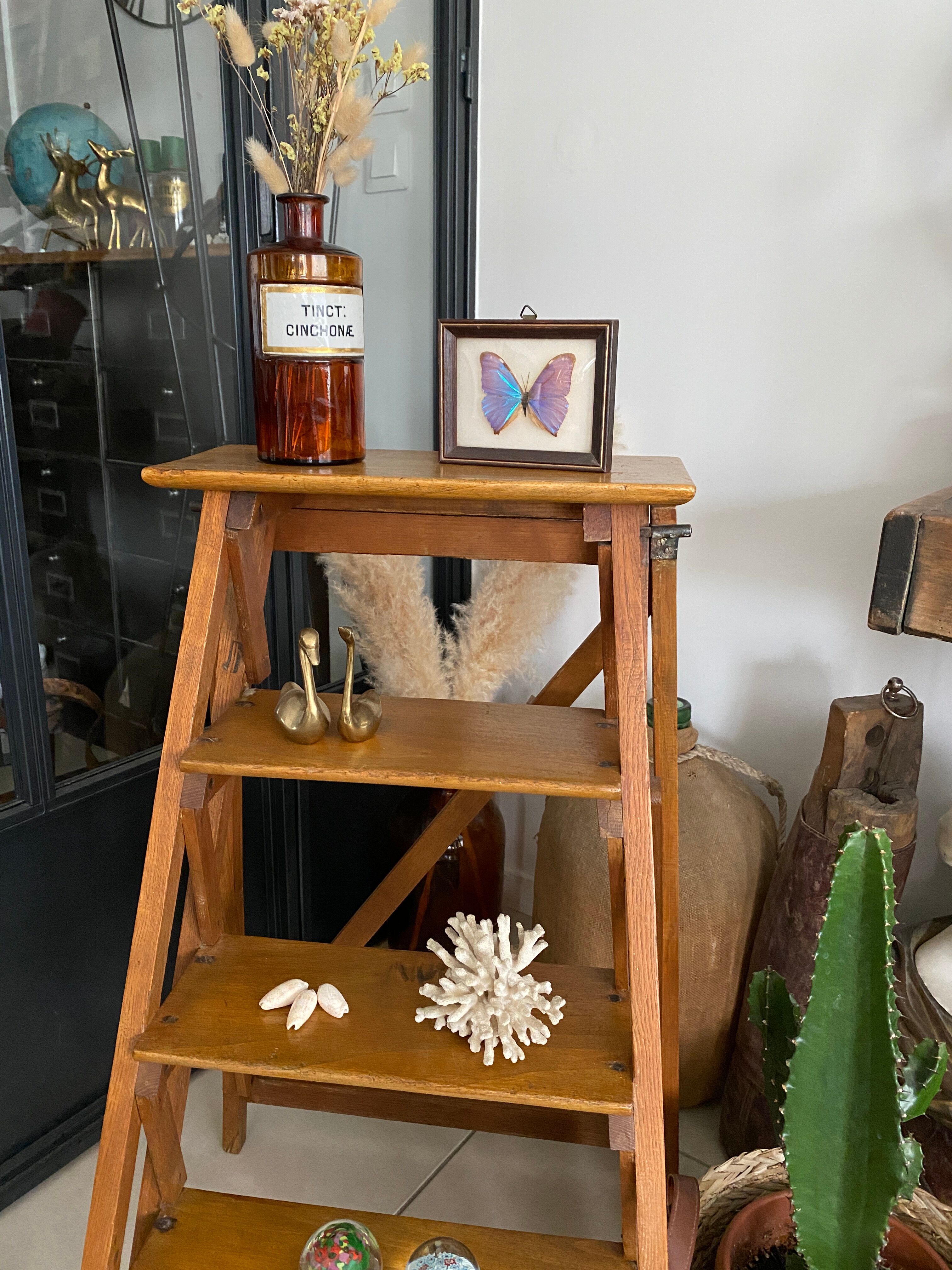 Vintage wooden stepladder