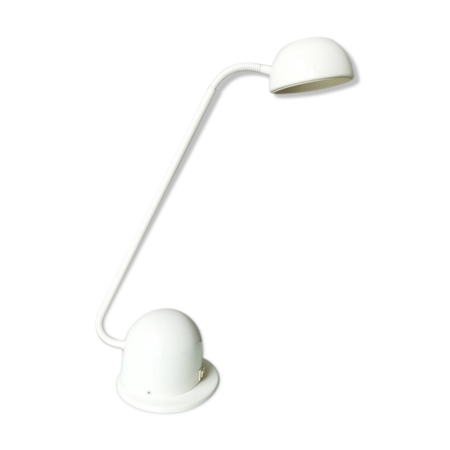 White metal desk lamp Vrieland 80s