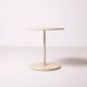 Table d'appoint/table basse ronde postmoderne en travertin, Italie, années 1980