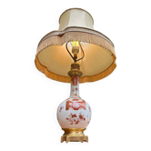 Lampe Porcelaine de Paris – Édition Bicentenaire 1973 (Décor rouge et or)
