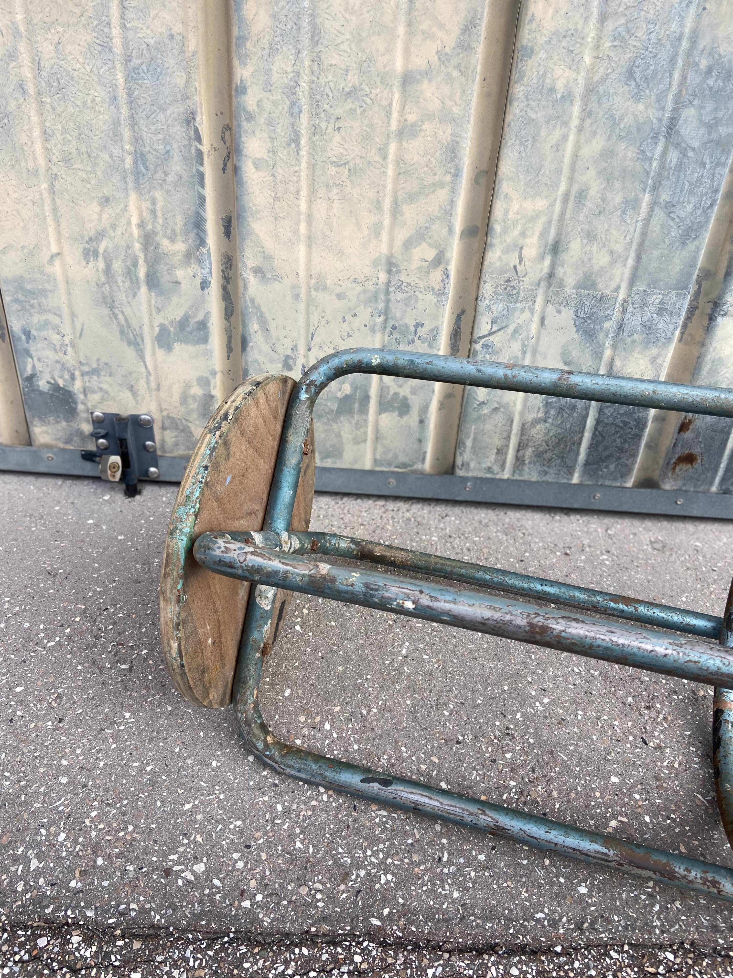 Vintage industrial stool