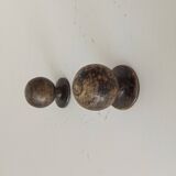 Pair of antique bronze furniture handles.