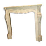 Pompadour fireplace in marble of carrara