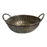 Antique silver metal wire basket