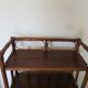 Retro-modernist - Sideboard-bookcase-2 doors-wood-rattan-cane-1960s
