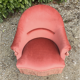 Fauteuil crapaud rose