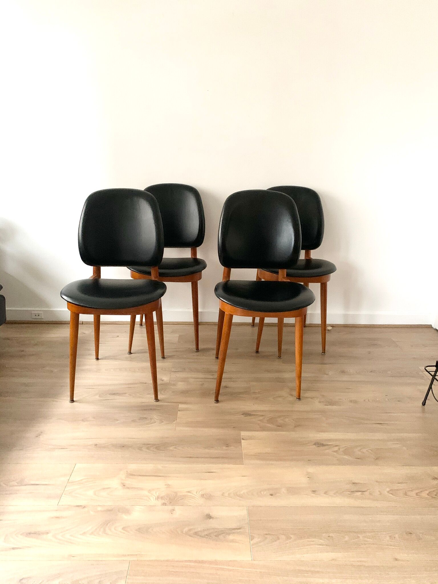 Series of four scandinavian chair model Pegasus by Baumann