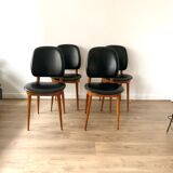 Series of four scandinavian chair model Pegasus by Baumann