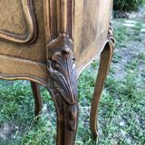 Bedside table louis XV style in wood and marble 20's years