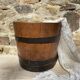 Wood and metal barrel planter
