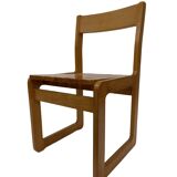 Vintage Pinewood dining chair 70's minimalist design
