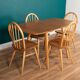 Retro Blonde Ercol Model 383 Dining Table & Four Model 370 Windsor Kitchen Dining Chairs