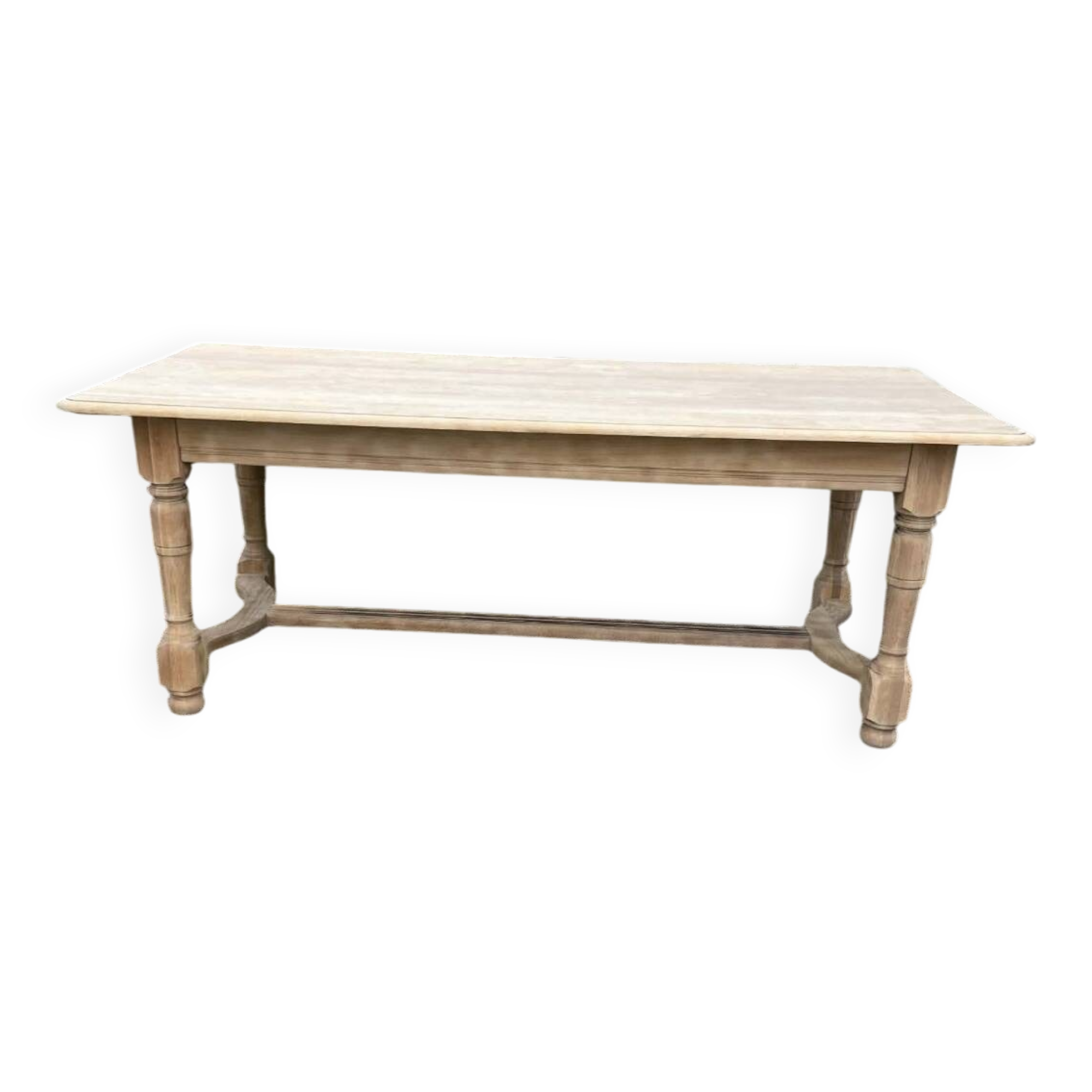 Raw wood dining table