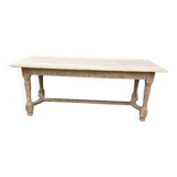 Raw wood dining table