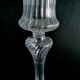Pair of glass torch candlesticks
