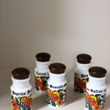 Lot spice jar in vintage opaline