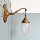 Art Deco bronze and satin crystal globe wall sconce, 1910-20