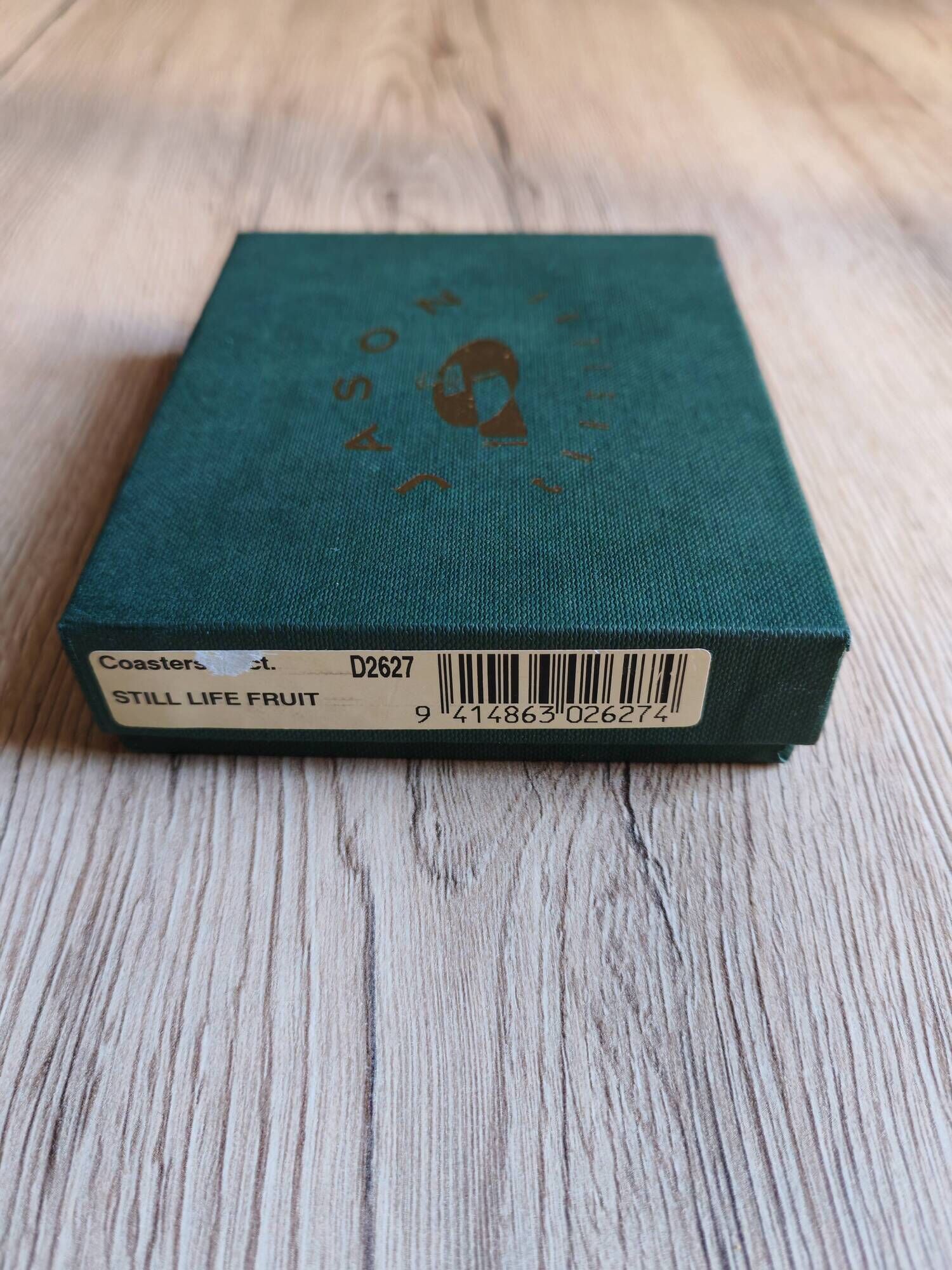 Set of 6 vintage Jason "Still Life Fruit" coasters, cork and durable.