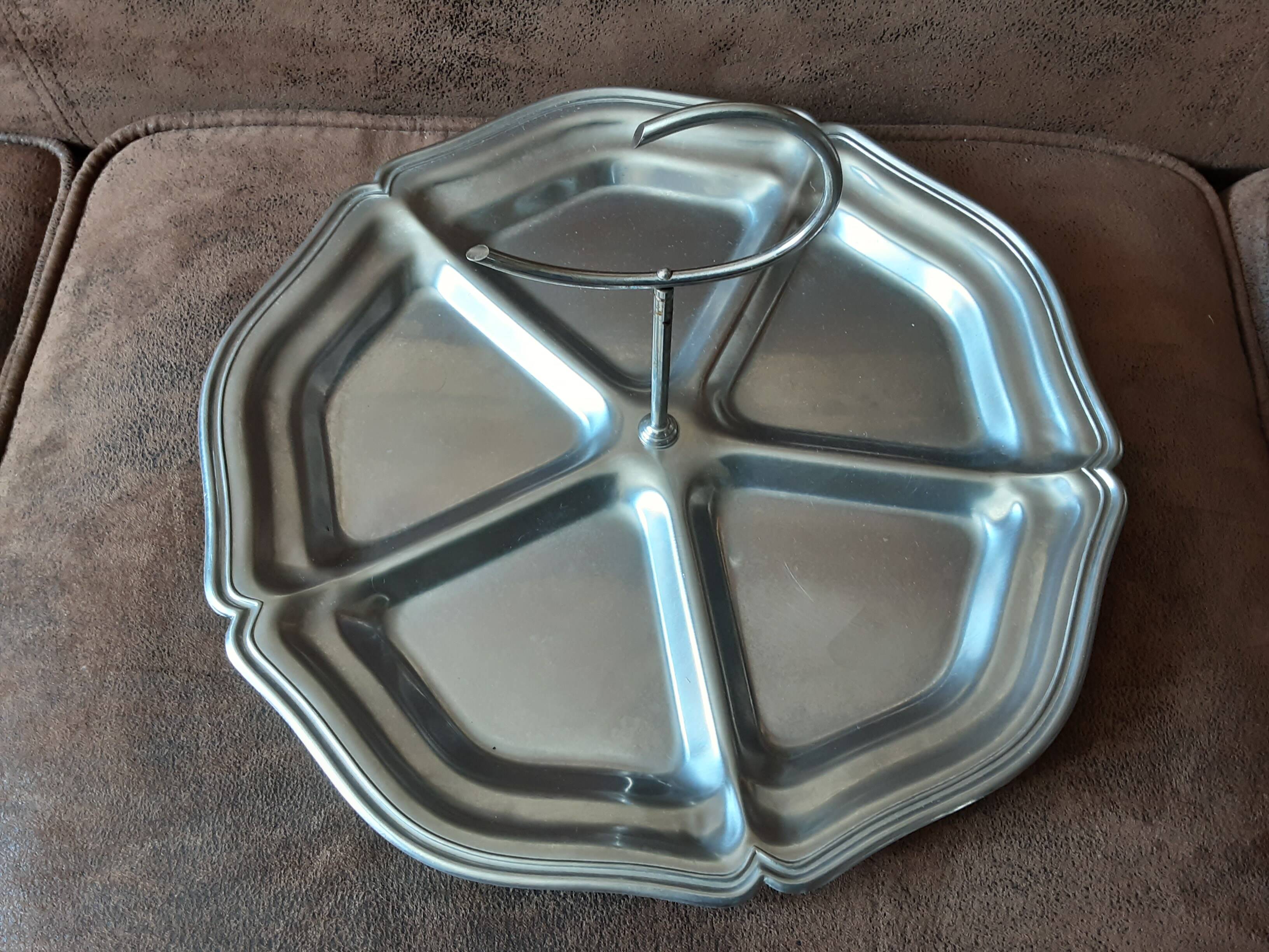 Stainless steel rotating dish