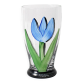 Vintage Kosta Boda Blue Tulip Crystal Glass / Ulrica Hydman Vallien