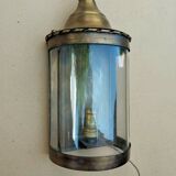 Lantern brass wall lamp