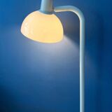 White metal vintage floor lamp with acrylic shade