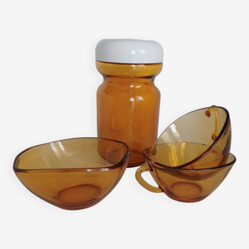 Amber coffee service from the 70s