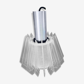 Plexiglas and stainless steel hanging lamp