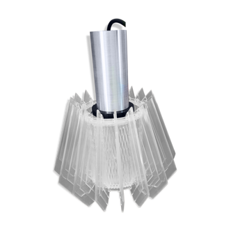 Plexiglas and stainless steel hanging lamp
