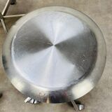 3 adjustable industrial stools with aluminum wheels