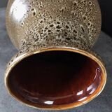 Saint clement ceramic vase with rock decoration 1950/60 38 cm