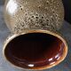 Saint clement ceramic vase with rock decoration 1950/60 38 cm