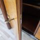 Art Decò Sideboard in Mahogany and Maple with Black Glass and Brass Finishi