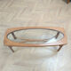 Vintage Nathan coffee table in teak and glass, 1960s.