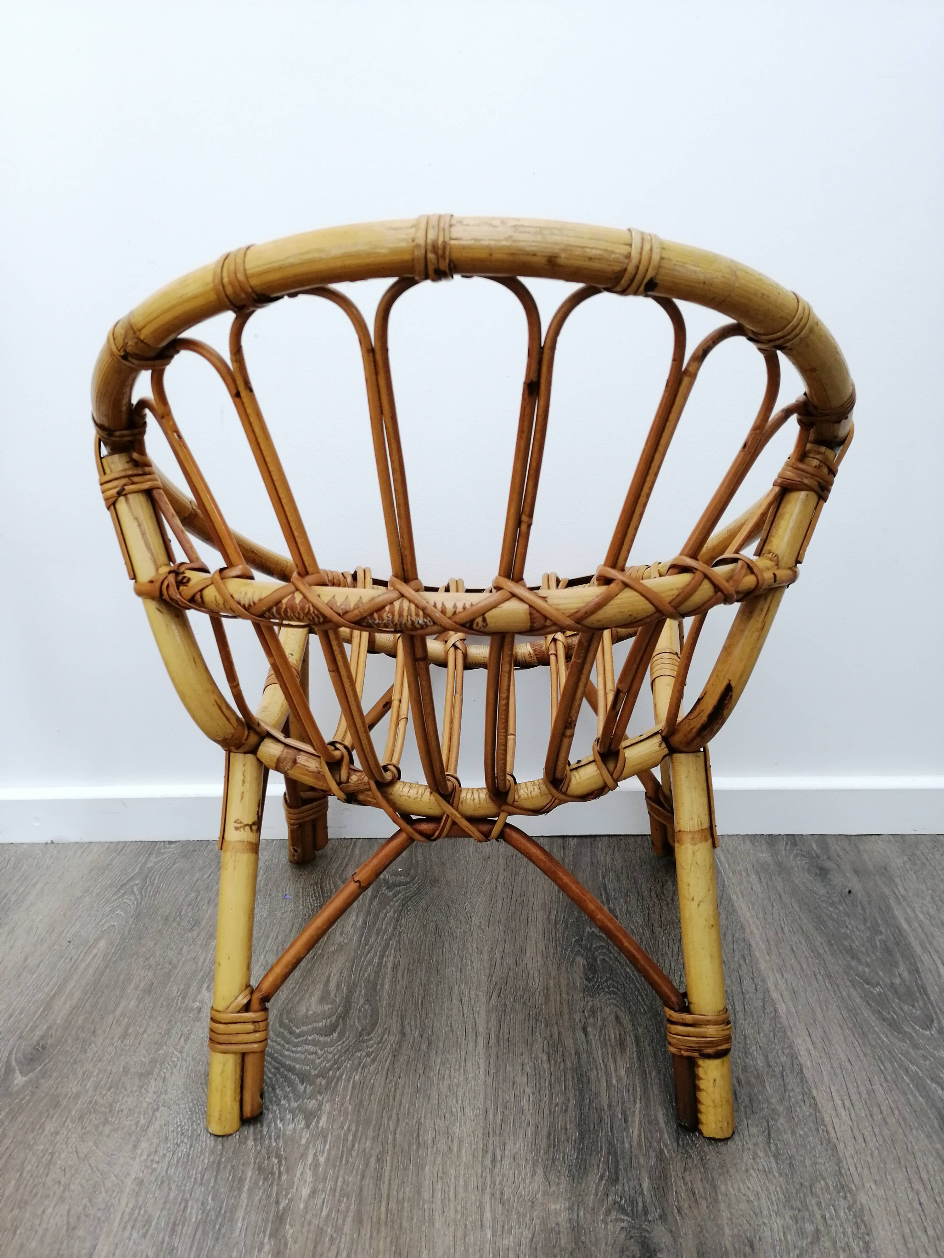Child rattan armchair