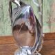 Vintage foldable table holder in silver metal