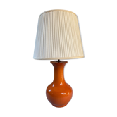 Orange ceramic lamp 1960 1970