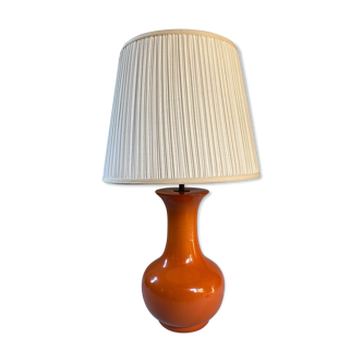 Orange ceramic lamp 1960 1970