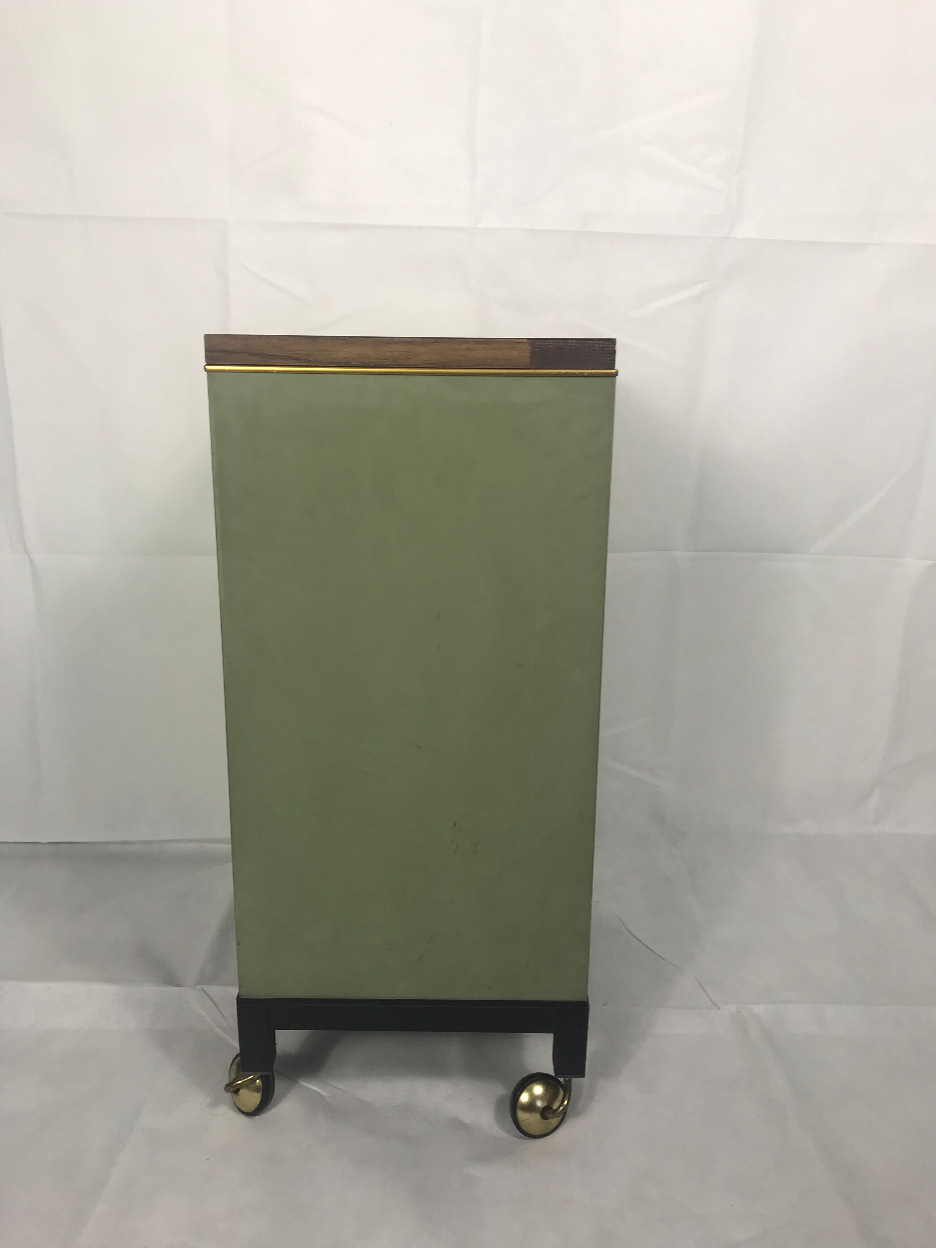Metal filing cabinet with drawers