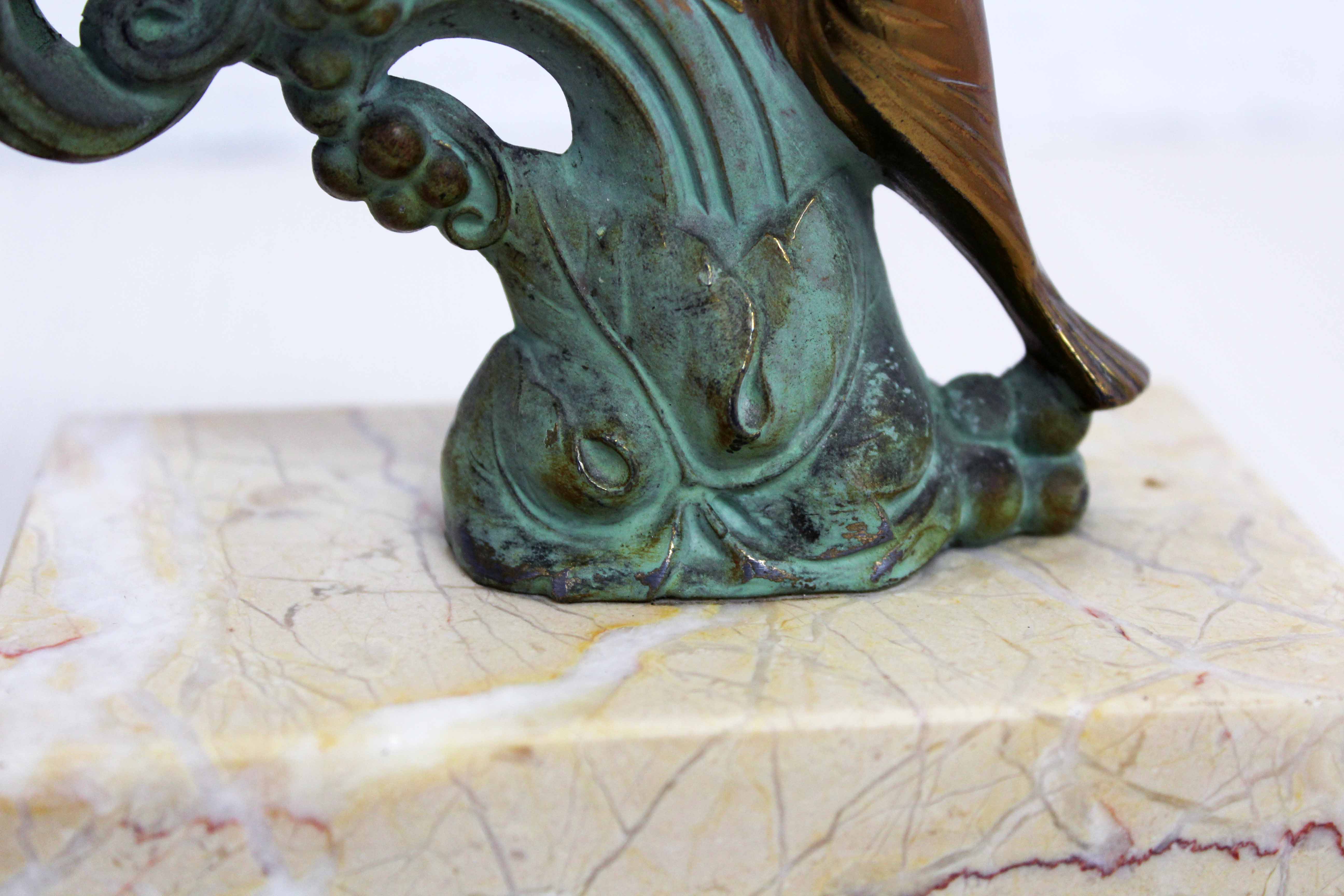Bookends "birds" in regulation and marble 60s