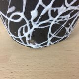 60s Vallauris ceramic vase, white spaghetti