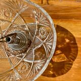 Vintage chiseled glass cup