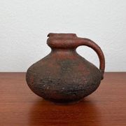 Carafe vase by German studio pottery, brutalist vintage by Gerhard Liebenthron, 1974.