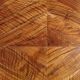 Antique solid walnut table with marquetry and extensions.