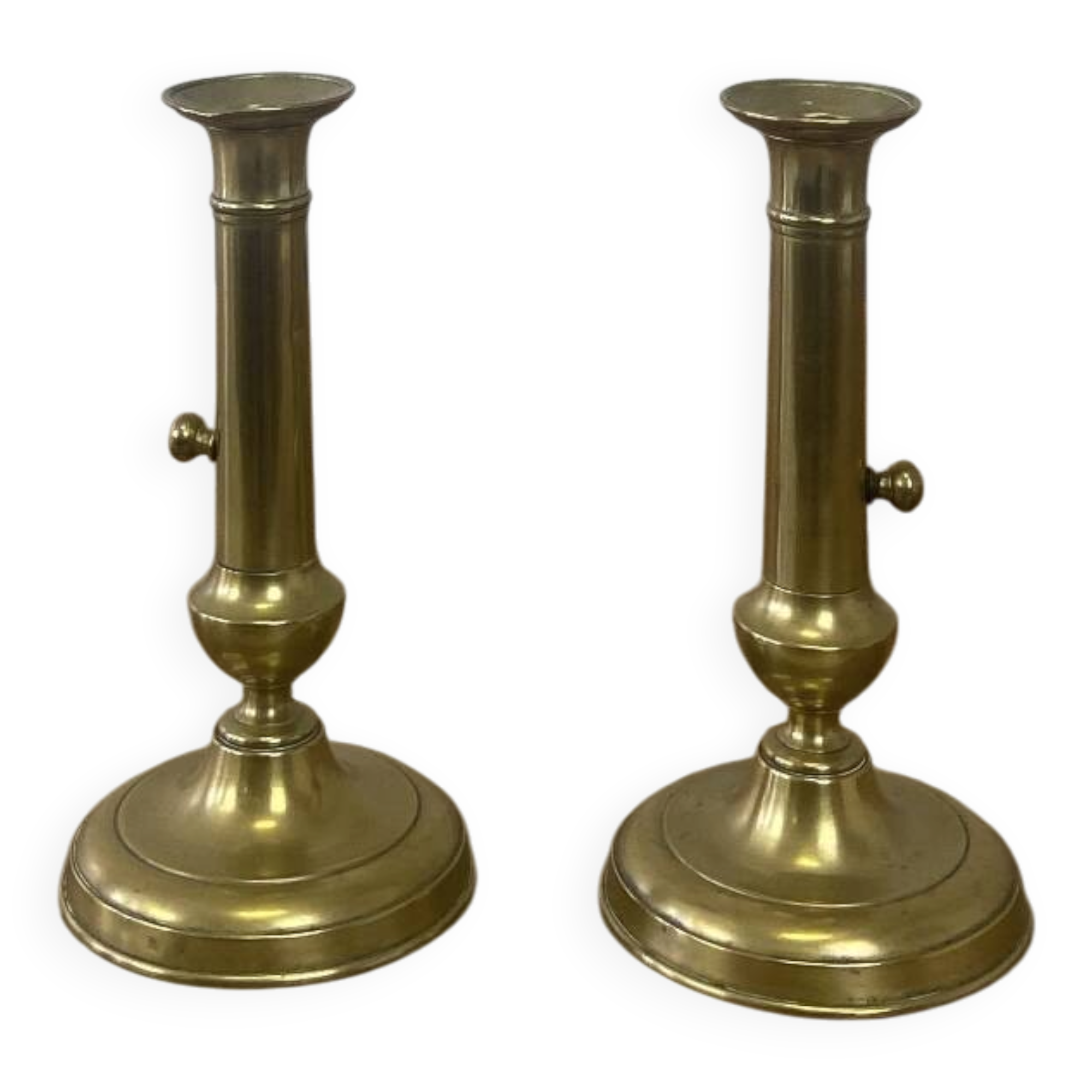 Pair of brass candlesticks