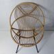 Armchair rattan shell metal