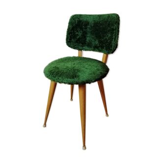 Faux fur vintage chair