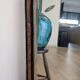 Miroir style Louis-Philippe en bois flammé noir et doré - 96 x 66 cm