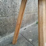 Pair of brutalist wood stools